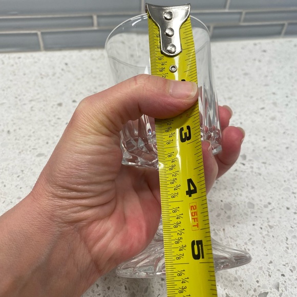 Vintage Royal Crystal Rock RCR Zeus Wine Goblets Glasses Vertical Cut Set Of 2 - Picture 8 of 9